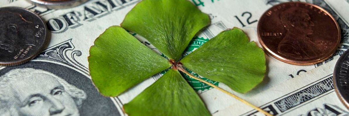 four-leaf clover as a good luck amulet