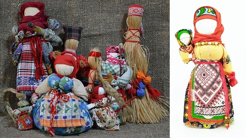 amulets in the form of a canvas doll