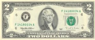 The ticket of the dollar